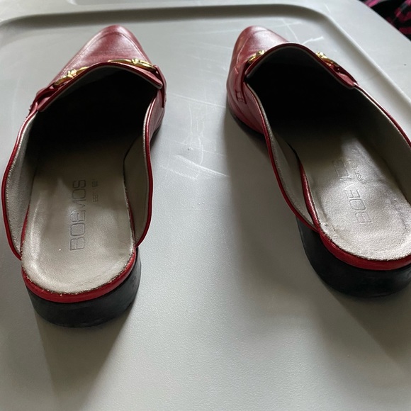 Red Leather Mules - Picture 6 of 7